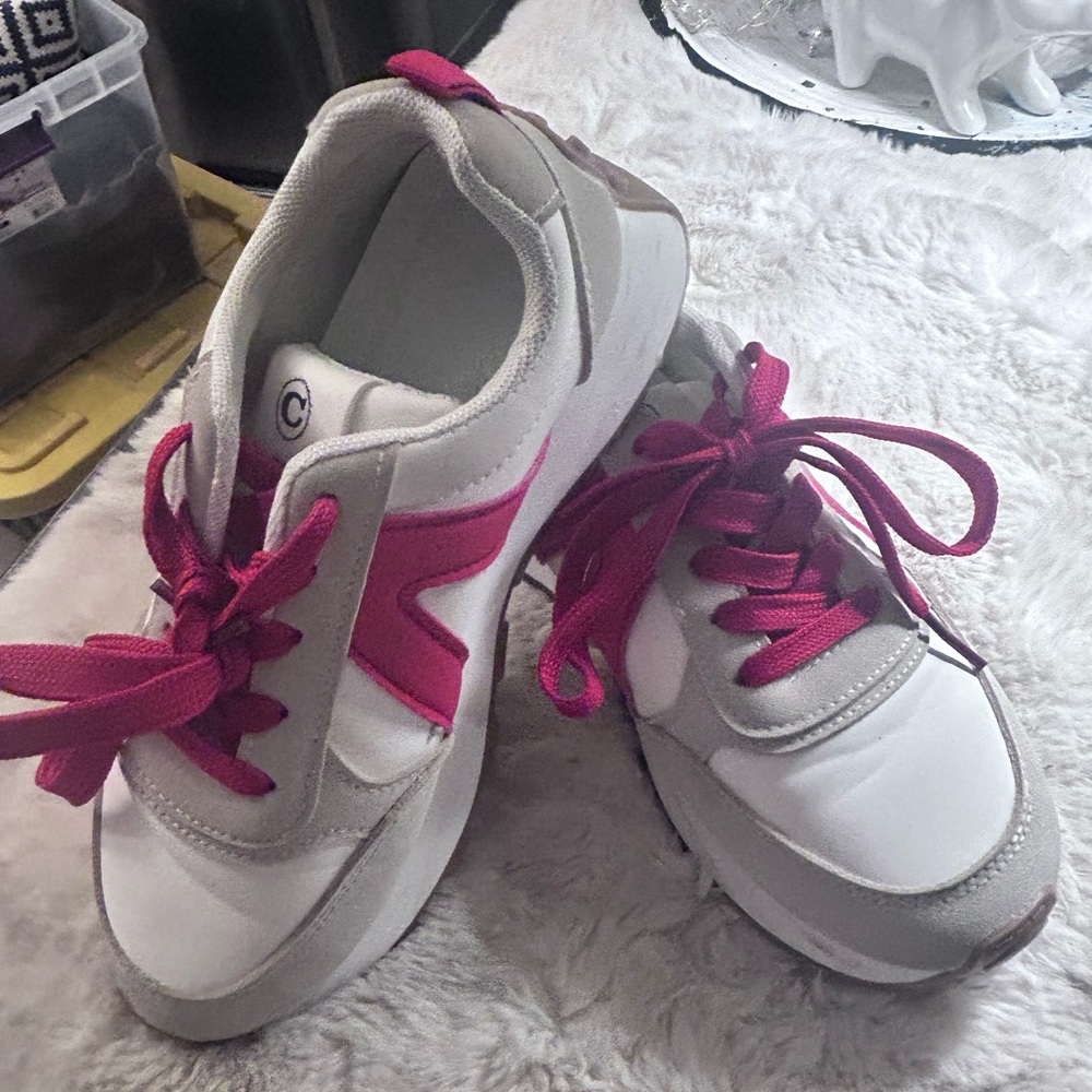 Chouiss  Shoes for athletic Walking Shoes Color Block Classic Lace-up Shoes 36
